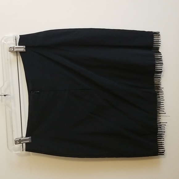 Cache black mini skirt beaded fringe med - Picture 3 of 6